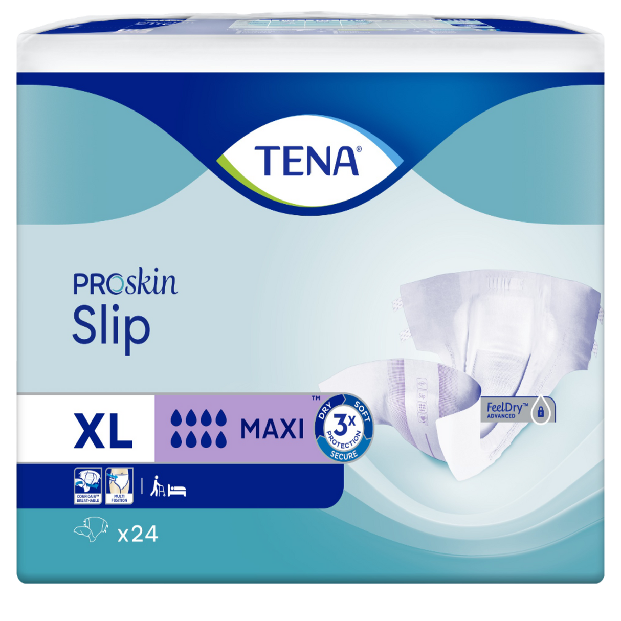 Présentation du produit Tena Slip Maxi XL avec le packaging