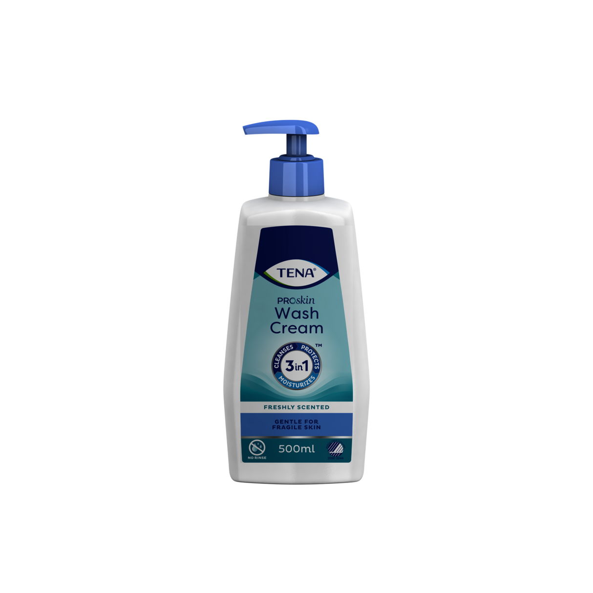 Présentation du produit Tena Wash Cream 500 ml avec le packaging