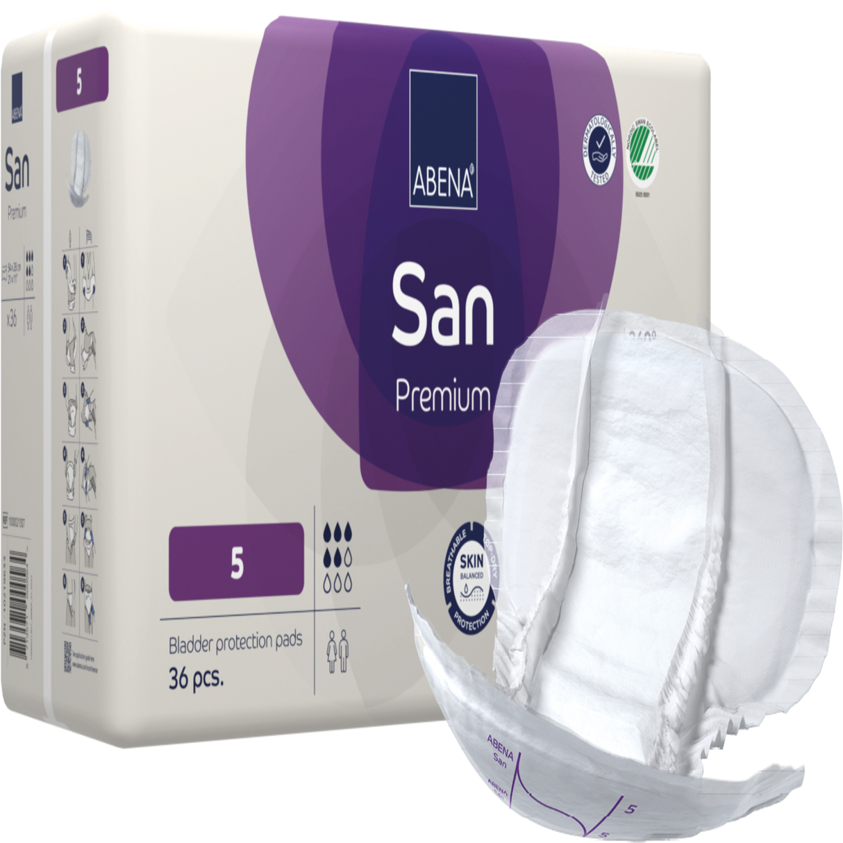 Présentation du produit Abena San 5 Premium sans le packaging N°1