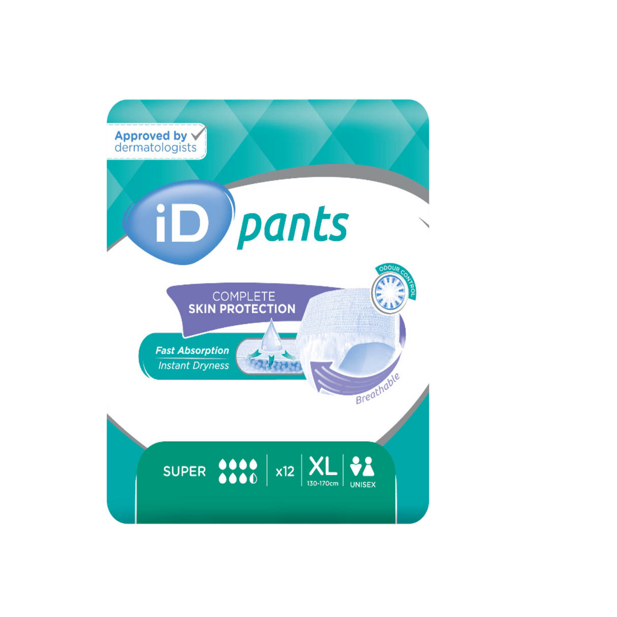 Présentation du produit ID Pants Super XL avec le packaging