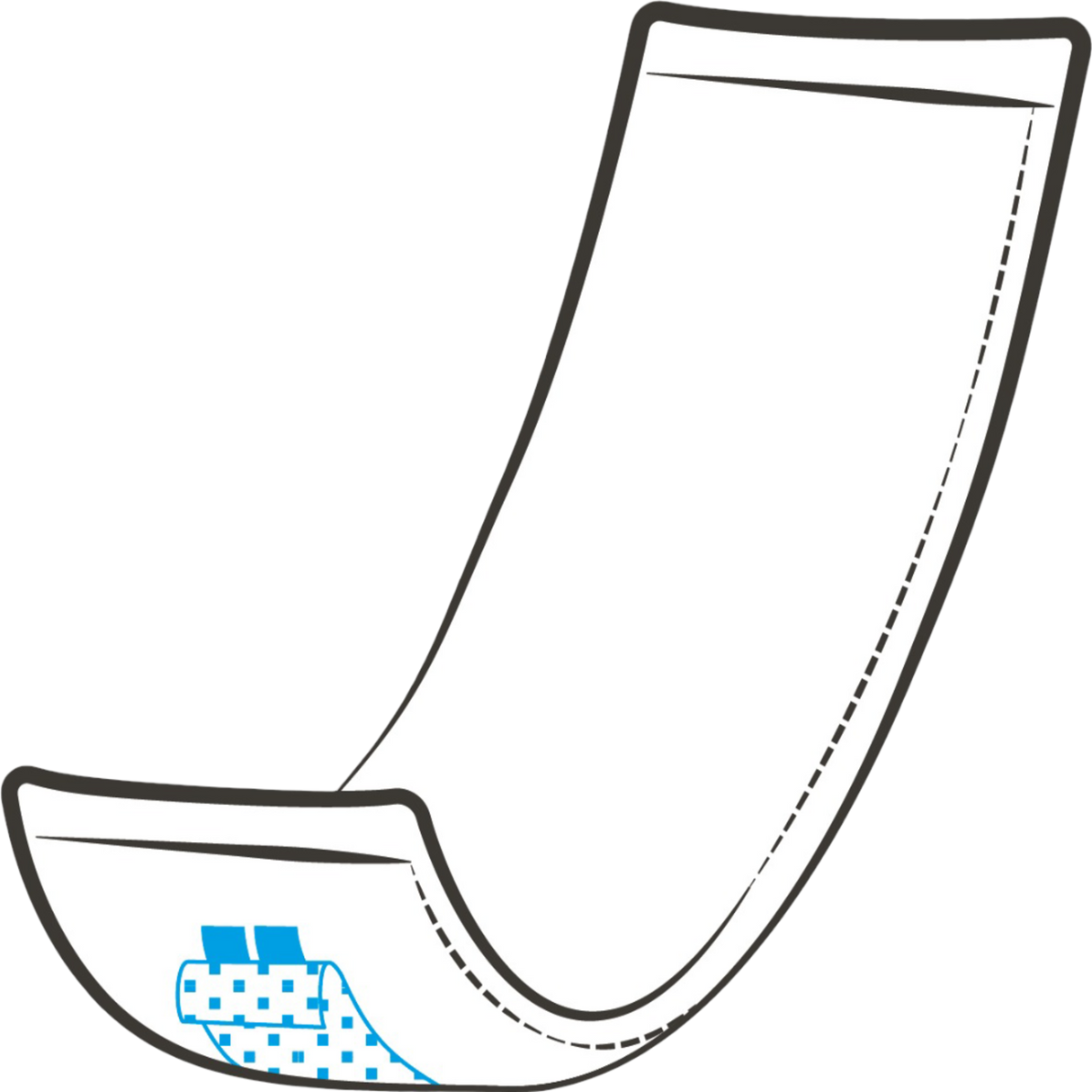 Présentation du produit ID Rectangular Pad Intraversable avec bande adhésive sans le packaging N°1