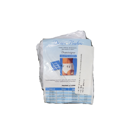 Présentation du produit Slip Culotte Imperméable PVC ouvrant(e) Doux Baby (L) avec le packaging