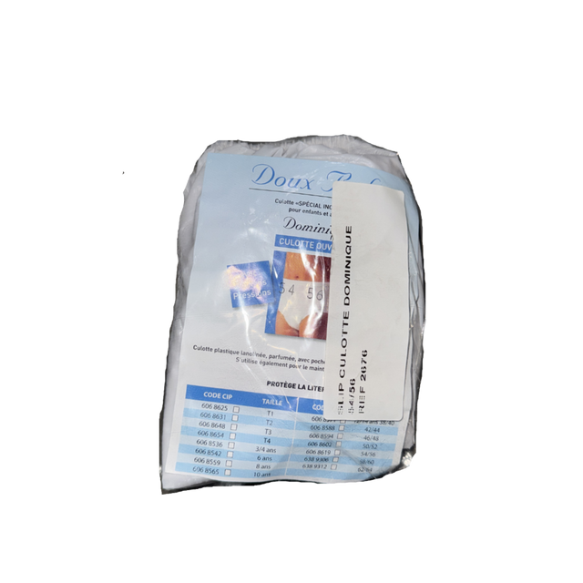 Présentation du produit Slip Culotte Imperméable PVC ouvrant(e) Doux Baby (3XL) avec le packaging