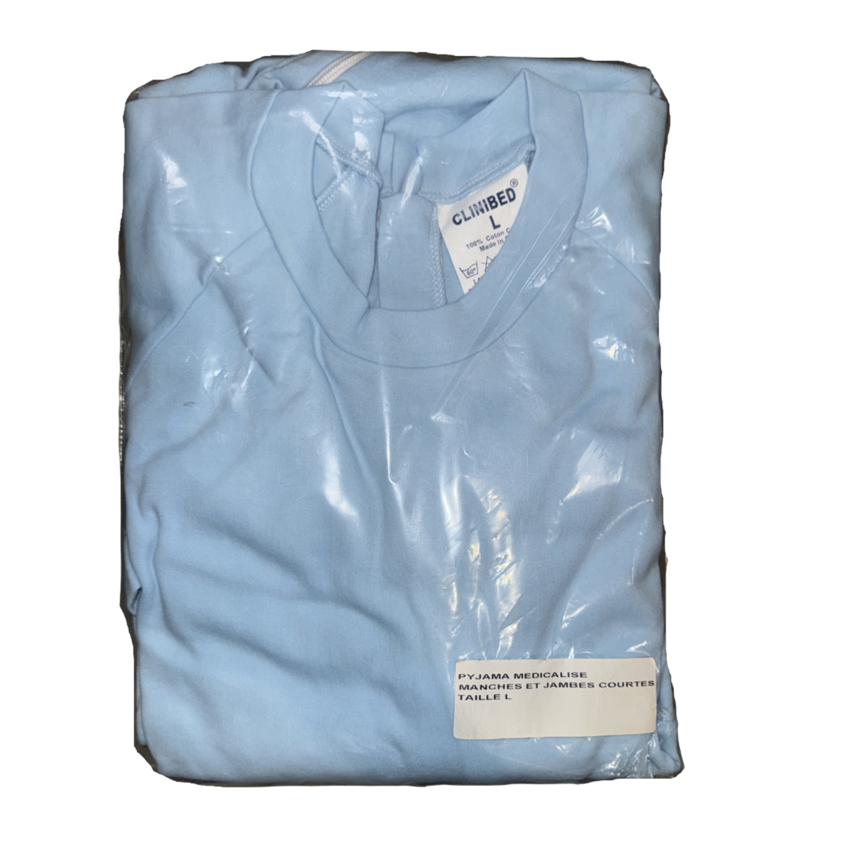 Présentation du produit Grenouillère 100% coton manches et jambes courtes (L) avec le packaging