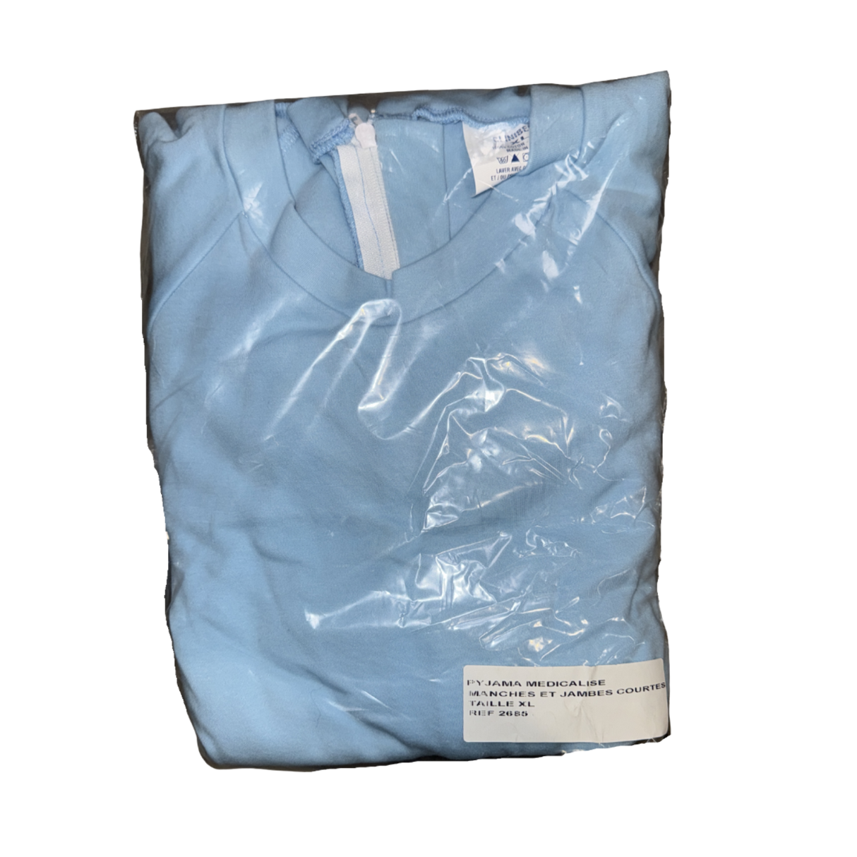 Présentation du produit Grenouillère 100% coton manches et jambes courtes (XL) avec le packaging