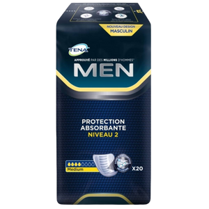 Présentation du produit Tena Men Active Fit Niveau 2 avec le packaging