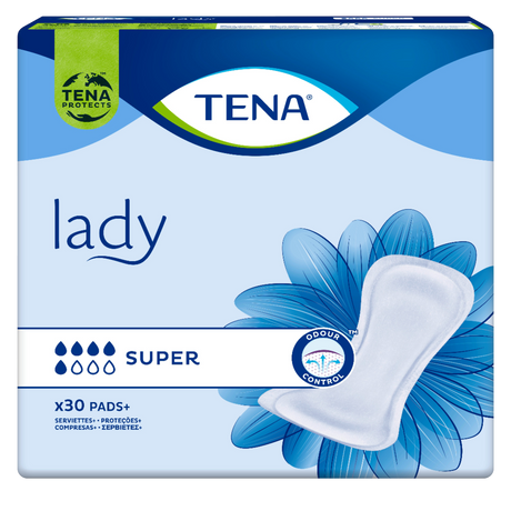 Présentation du produit Tena Lady Super avec le packaging