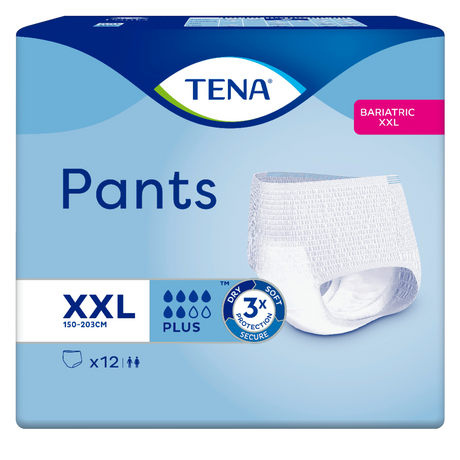 Présentation du produit Tena Pants Plus XXL avec le packaging