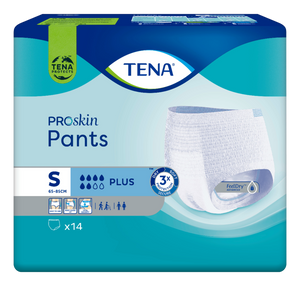 Présentation du produit Tena Pants Plus S avec le packaging