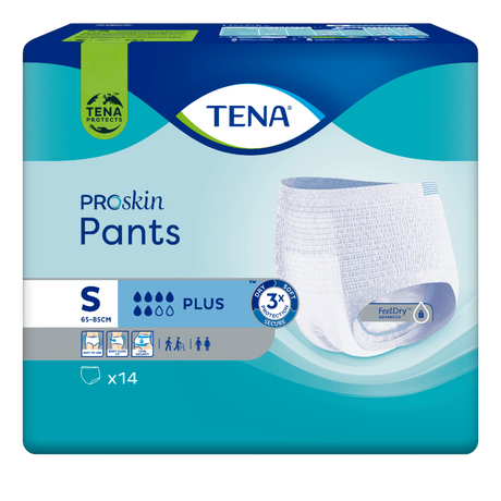 Présentation du produit Tena Pants Plus S avec le packaging