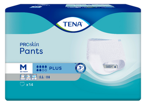 Présentation du produit Tena Pants Plus M avec le packaging
