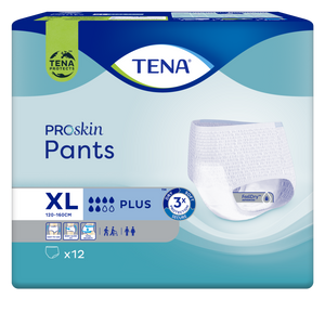Présentation du produit Tena Pants Plus XL avec le packaging
