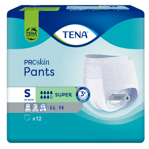 Présentation du produit Tena Pants Super S avec le packaging