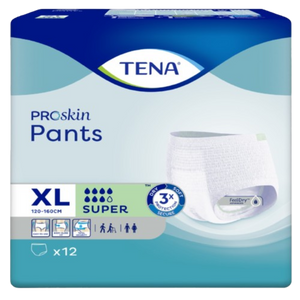 Présentation du produit Tena Pants Super XL avec le packaging