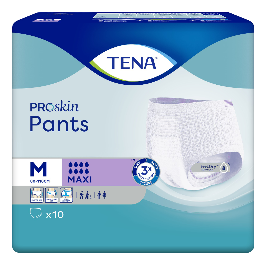 Présentation du produit Tena Pants Maxi M avec le packaging