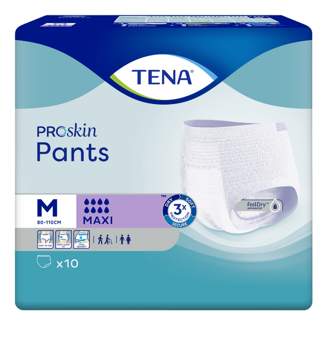 Présentation du produit Tena Pants Maxi M avec le packaging