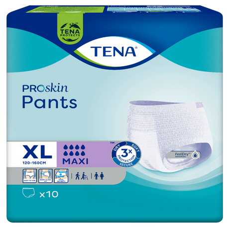 Présentation du produit Tena Pants Maxi XL avec le packaging