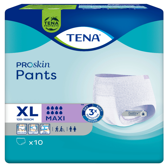 Présentation du produit Tena Pants Maxi XL avec le packaging