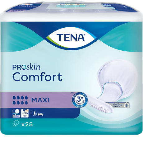 Présentation du produit Tena Comfort Maxi avec le packaging