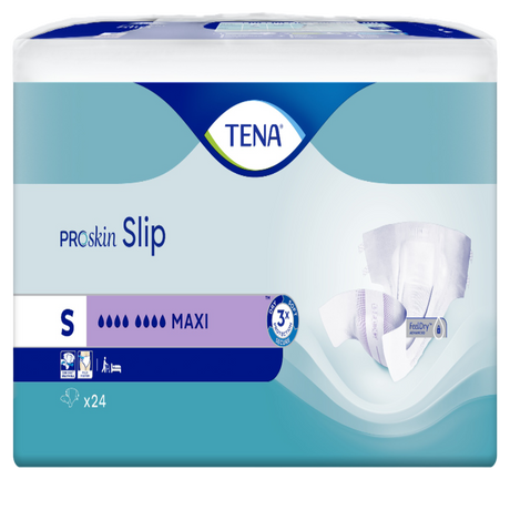 Présentation du produit Tena Slip Maxi S avec le packaging