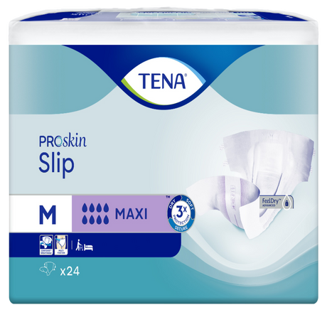 Présentation du produit Tena Slip Maxi M avec le packaging