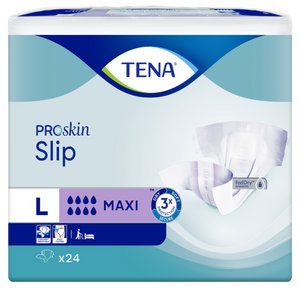 Présentation du produit Tena Slip Maxi L avec le packaging