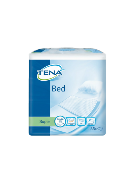 Présentation du produit Alèse jetable Tena Bed Super 60x90 cm avec le packaging