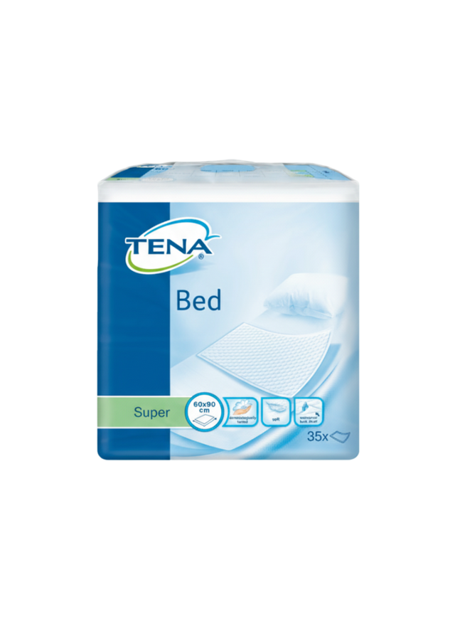 Présentation du produit Alèse jetable Tena Bed Super 60x90 cm avec le packaging