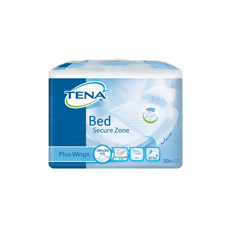 Présentation du produit Alèse Tena Bed Plus Wings 180x80cm avec le packaging