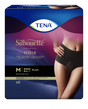 Présentation du produit Tena Silhouette Plus Noir taille haute M avec le packaging