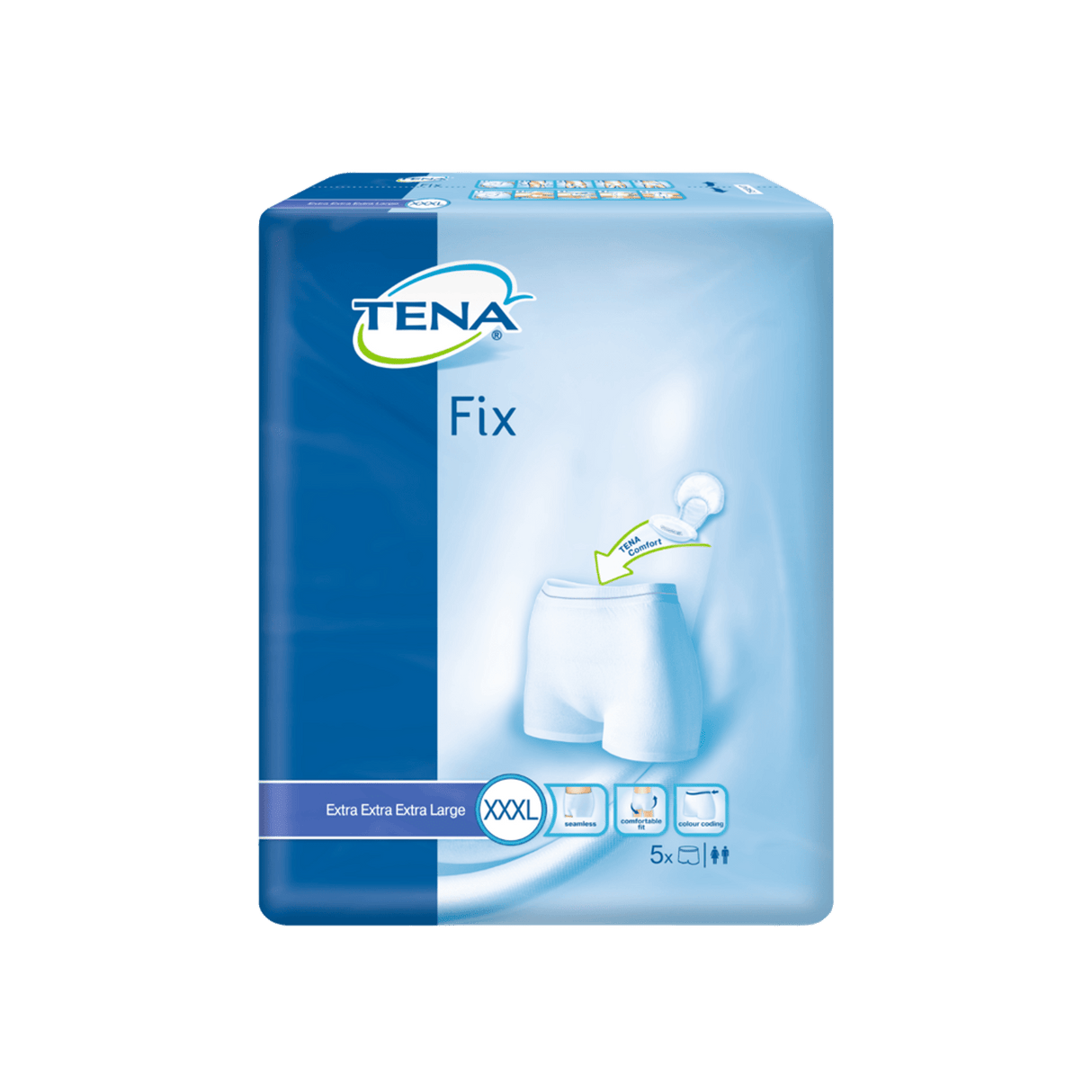 Présentation du produit Tena Fix XXXL avec le packaging