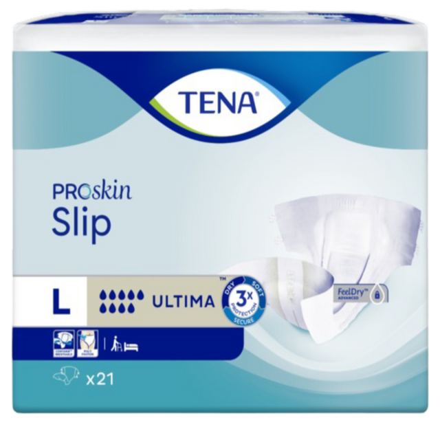 Présentation du produit Tena Slip Ultima L avec le packaging