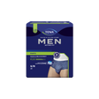 Présentation du produit Tena Men Active Fit bleu M avec le packaging