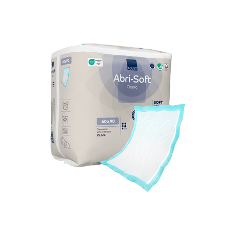 Présentation du produit Alèse jetable Abena Abri-Soft Classic 60 x 90 cm avec le packaging