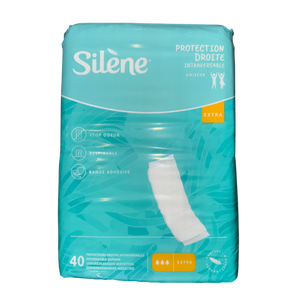 Présentation du produit Silène Protection Droite Intraversable Extra avec bande adhésive avec le packaging
