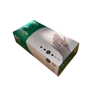 Présentation du produit Gants Vinyle poudrés CA Extra-Large (taille 9/10) sans le packaging N°1