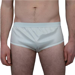 Présentation du produit Slip fermé blanc Achel Santé 100% Intraversable (T5) avec le packaging