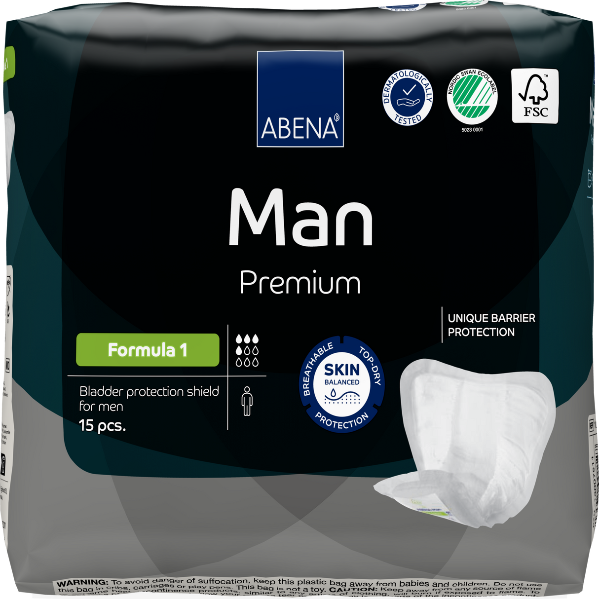 Présentation du produit Abena Man Formula 1 Premium avec le packaging