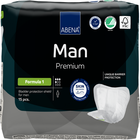 Présentation du produit Abena Man Formula 1 Premium avec le packaging