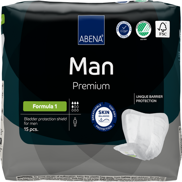 Présentation du produit Abena Man Formula 1 Premium avec le packaging