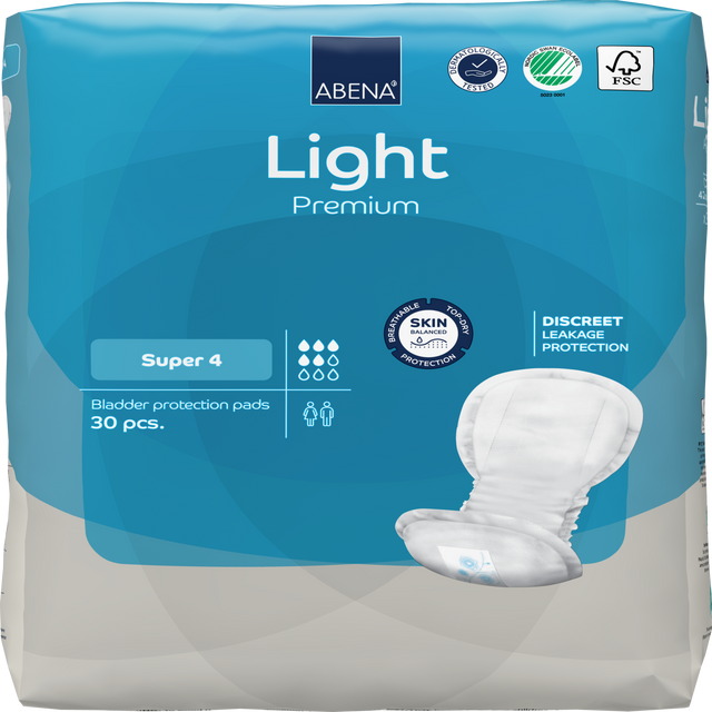 Présentation du produit Abena Light Super 4 Premium avec le packaging