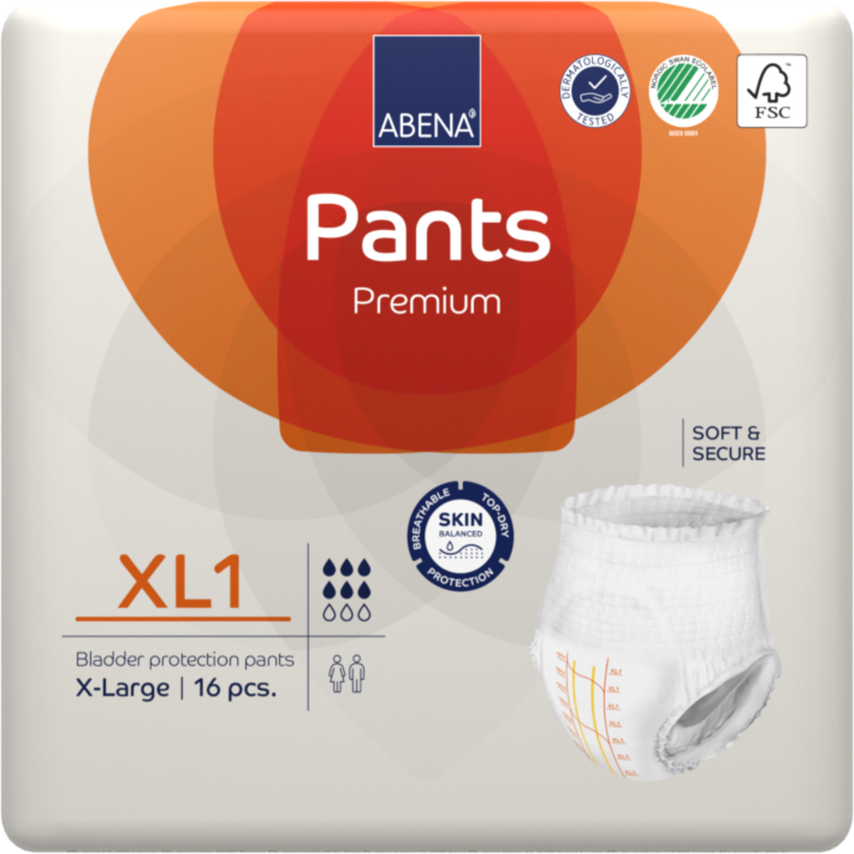 Présentation du produit Abena Pants XL1 avec le packaging