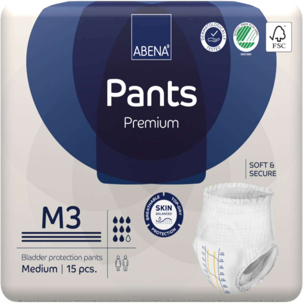 Présentation du produit Abena Pants M3 avec le packaging