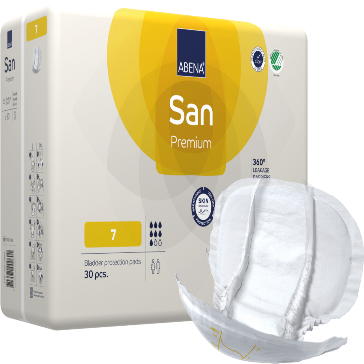 Présentation du produit Abena San 7 Premium sans le packaging N°1