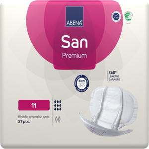 Présentation du produit Abena San 11 Premium avec le packaging