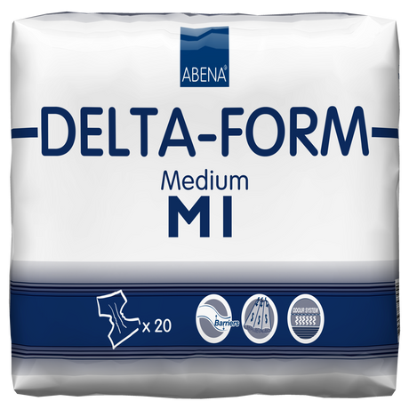 Présentation du produit Abena Slip plastifié Delta-Form M1 avec le packaging