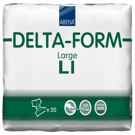 Présentation du produit Abena Slip plastifié Delta-Form L1 avec le packaging