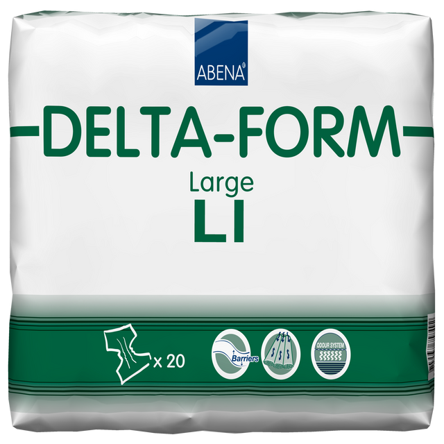 Présentation du produit Abena Slip plastifié Delta-Form L1 avec le packaging