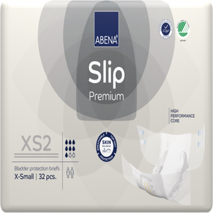 Présentation du produit Abena Slip Premium XS2 avec le packaging