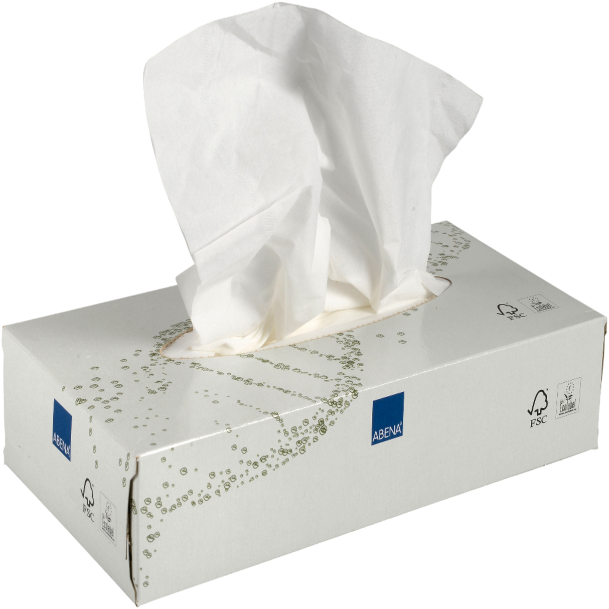 Présentation du produit Boîte de mouchoirs Abena avec le packaging